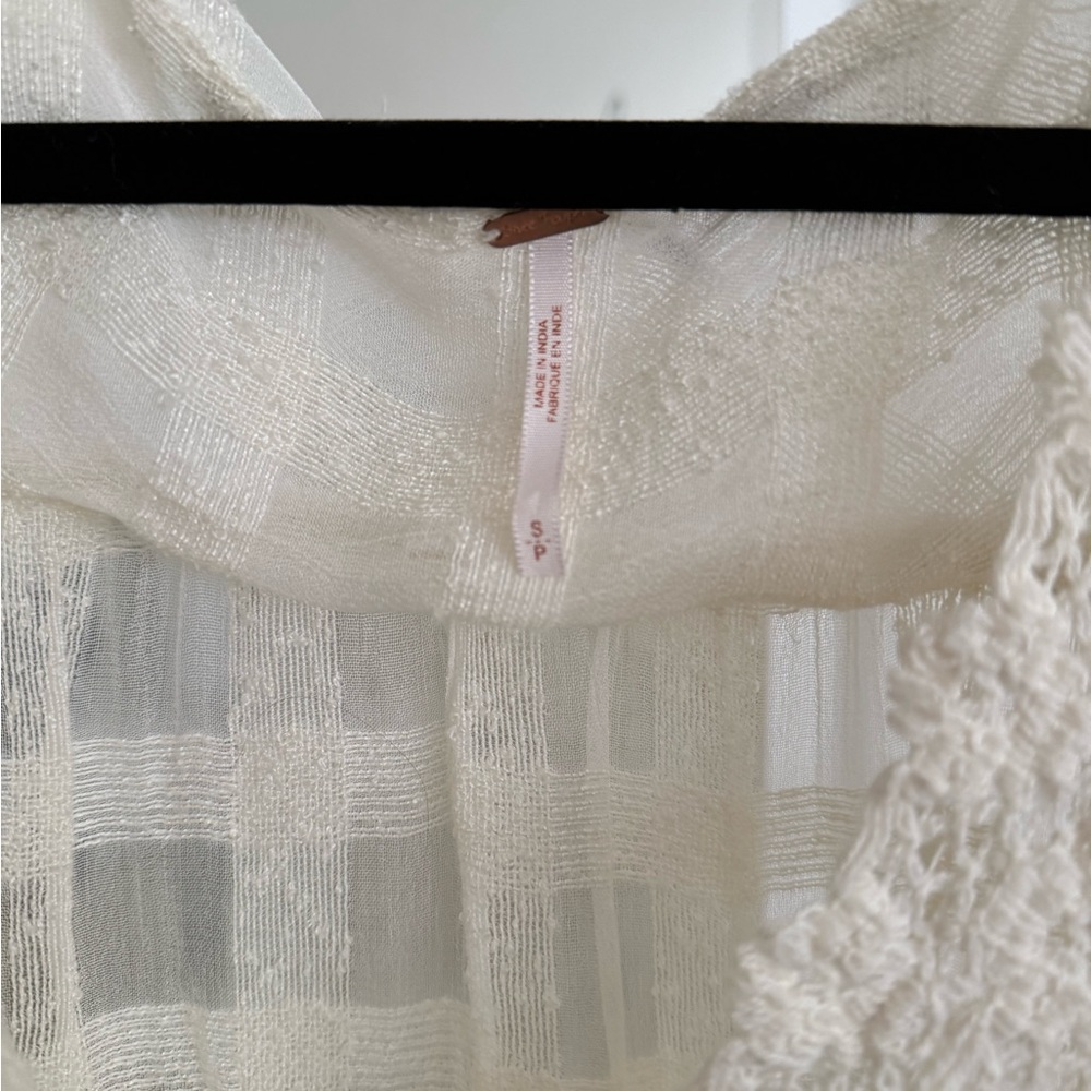 Free People Cream Long Sleeve Lace Dress - Picture 4 of 4